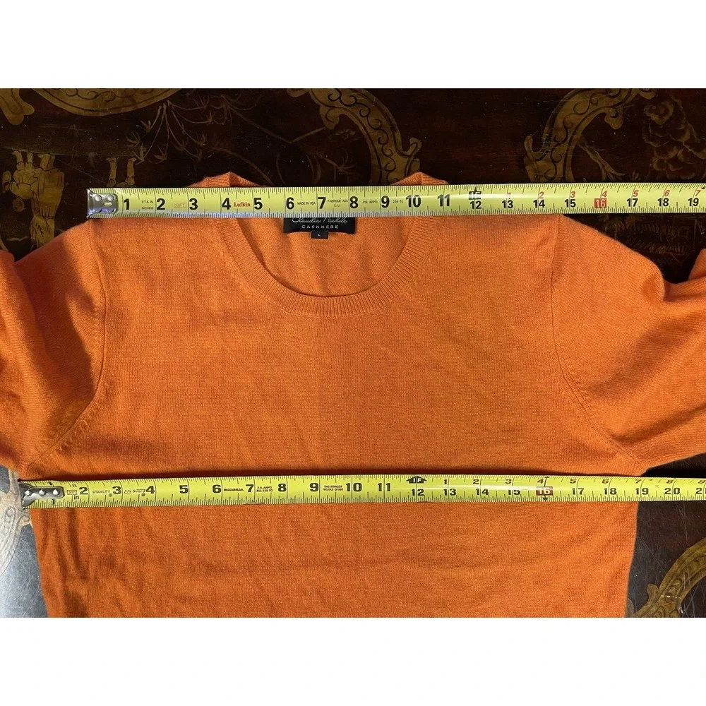 Claudia Nichole Cashmere Orange Cashmere Longsleeve Sweater Swiftie Cozy‎ L NEW - Picture 5 of 11